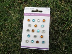 12Sheets x 18Pcs Gem Set Brads Head Split Pins Paper Fastener 12Sheets x 18Pcs Gem Set Brads Head Split Pins Paper Fastener