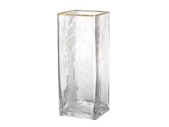 (image for) 1Pc Sleek Glass Tall Square Table Flower Vases 250*100mm