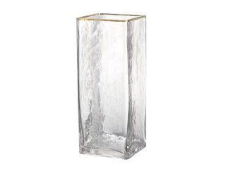 (image for) 1Pc Sleek Glass Tall Square Table Flower Vases 250*100mm