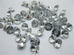 (image for) 2000 Diamond Confetti 6.5mm Wedding Party Table Scatter-Clear