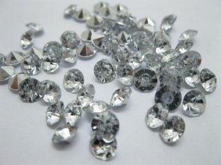 2000 Diamond Confetti 6.5mm Wedding Party Table Scatter-Clear