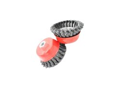 (image for) 2x1Pc Twisted Steel Wire Wheel Brush for Angle Grinder Paint Removal Deburring Cup Brush