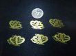 (image for) 100Pcs golden double heart earring parts