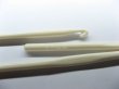 (image for) 50 White Plastic Crochet Hook Needle for Crafts 6mm