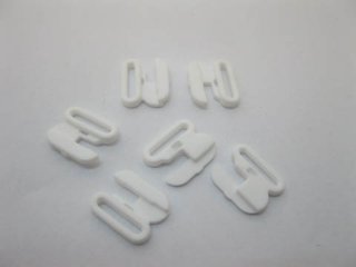 200Sets(400Pcs) White Plastic Bikini Bra Clips 10mm