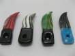 (image for) 12 Fused Glass Ivory Tooth Pendants Mixed ac-sf382