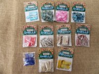 12Pkts DYED Shell Beads Pendants for Jewellry Making Assorted