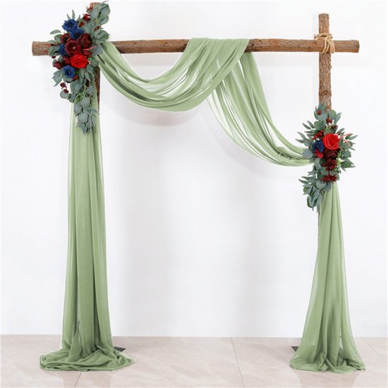 1Pc Light Green Wedding Arch Chiffon Backdrop Curtain Drapes - Click Image to Close