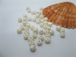 1Bag X 5000Pcs Opaque Glass Seed Beads 3.5-4mm Ivory