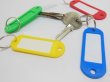 (image for) 120 Plastic Name Tag Keychains Keyring Mixed