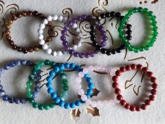(image for) 10Pcs Gemstone Beads Beaded Bracelet 10 Designs