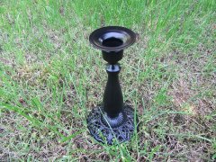 (image for) 1Pc Ins Minimalist Candlestick Black Pillar Pattern 17cm High