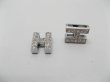 10 Fashion Rhinestone Letter "H" Beads Collar Charms (image for) 10 Fashion Rhinestone Letter "H" Beads Collar Charms