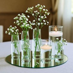 (image for) 12Pcs HQ Round Mirror Base Wedding Table Centrepiece 17.7cm