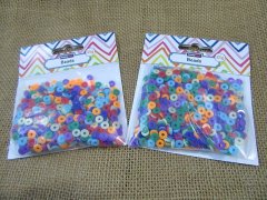 (image for) 3Packs x 25g Plastic Flat Round Disc Beads Mixed Color