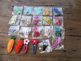 50Packs x 2Pcs Hairclips BB Snap Hair Clips Assorted