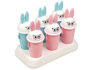 6Pcs Rabbit Popsicle Makers Ice Pop Mould (image for) 6Pcs Rabbit Popsicle Makers Ice Pop Mould