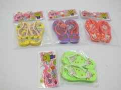 (image for) 45Packet X 2Pcs Slippers Shaped Erasers 54x25mm Mixed