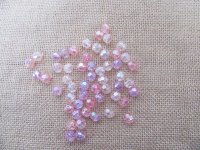 390Pcs Pink Purple Facted Beads Loose Beads Assorted Retail