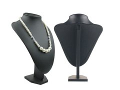 (image for) 1X Black Necklace Jewellery Display Bust 24cm High