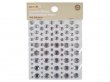 12Packs X 100Pcs Self-adhesive Jumbo Silver Look Rhinestones