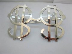 (image for) 12 Sliver Big Daddy DOLLAR SIGN Toy Glasses