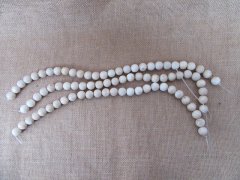 3Strands X 27Pcs White Round Genstone Beads 15mm Dia.