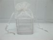 12Pcs White Metal Wire Candy Basket w/Bag Wedding Favor (image for) 12Pcs White Metal Wire Candy Basket w/Bag Wedding Favor