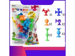 (image for) 2Packs x 11Pcs Mini Suction Toys Build 'N Pop Interactive Game