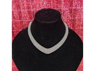 1X Luxury Crystal Collar Choker Necklace for Women Wedding Jewel