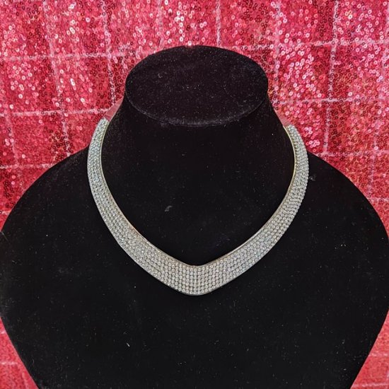 1X Luxury Crystal Collar Choker Necklace for Women Wedding Jewel - Click Image to Close