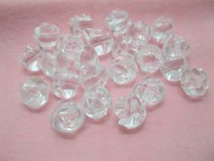 1Bag X 350Pcs Clear Rose Flower Shaped Beads 14mm 1Bag X 350Pcs Clear Rose Flower Shaped Beads 14mm