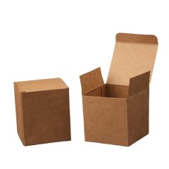 (image for) 40Pcs Brown Kraft Square Chic Sweets Candy Gift Boxes Wedding