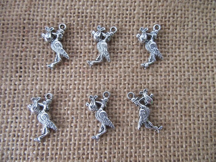 100Pcs New Mother Duck Beads Charms Pendants Jewellery Findings - Click Image to Close