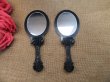 12Pcs Floral Repousse Vintage Mirror Oval Hand Held Makeup