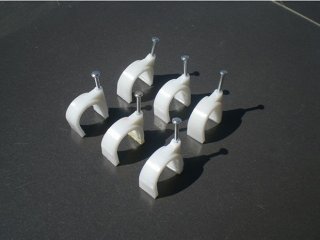 12Pkts X 30Pcs Cable Clips Flat Clips Cable Fixer 8mm Retail Pac