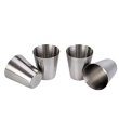 (image for) 10Pcs Portable Outdoor Travel Stainless Steel Mini Cups Shot Glasses for Whisky Wine 30ml
