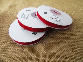 (image for) 10Rolls x 5m Red Velvet Ribbon Craft Wedding Party Wrapping 10mm