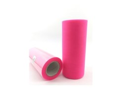 (image for) 4Roll X 25Yds Tulle Roll Spool 15cm Wedding Gift Bow - Pink