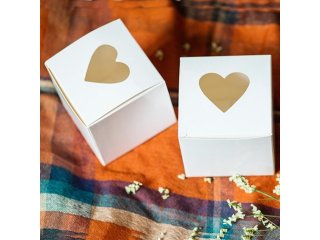 50Pcs White Macron Candy Bomboniere Boxes Wedding Favor