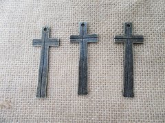 30Pcs New Alloy Bronze Cross Beads Charms Pendants