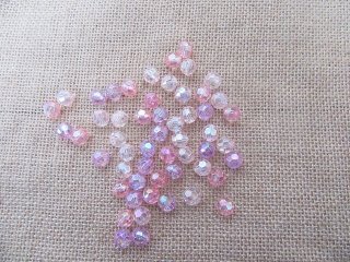 390Pcs Pink Purple Facted Beads Loose Beads Assorted Retail
