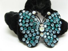 (image for) 1Pc Chic Designer Hair Clips,Rhinestone Floral Clip