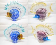 1X Handmade Art Glass Fish Figurine Ornament 20cm High