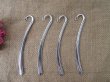 20Pcs Tibetan Silver Color Plain Carved Hook Metal Bookmarks