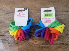 (image for) 1Sheet X 18Pcs Elastic Rope Girls Hair Band Ties Hairband