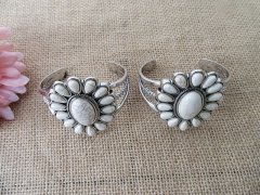 (image for) 12Pcs Flower White Turquoise Bracelet Bangles Jewellery