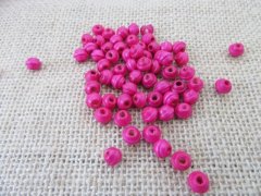 1000Pcs New Fuschia Wooden Beads 6x7mm 1000Pcs New Fuschia Wooden Beads 6x7mm