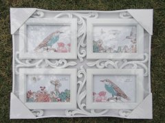 1Pc Baroque Design White 4in1 Picture Photo Frame 1Pc Baroque Design White 4in1 Picture Photo Frame