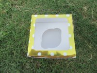 3Packs x 3Pcs Paper 4 Hole Cupcake Cake Box w/Window